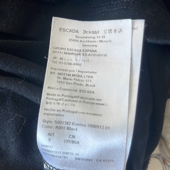 Escada Black Modal Ruffle Tee - Picture 6 of 7